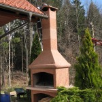 kamn NANOS pran rdeč s podaljšanim dimnikom